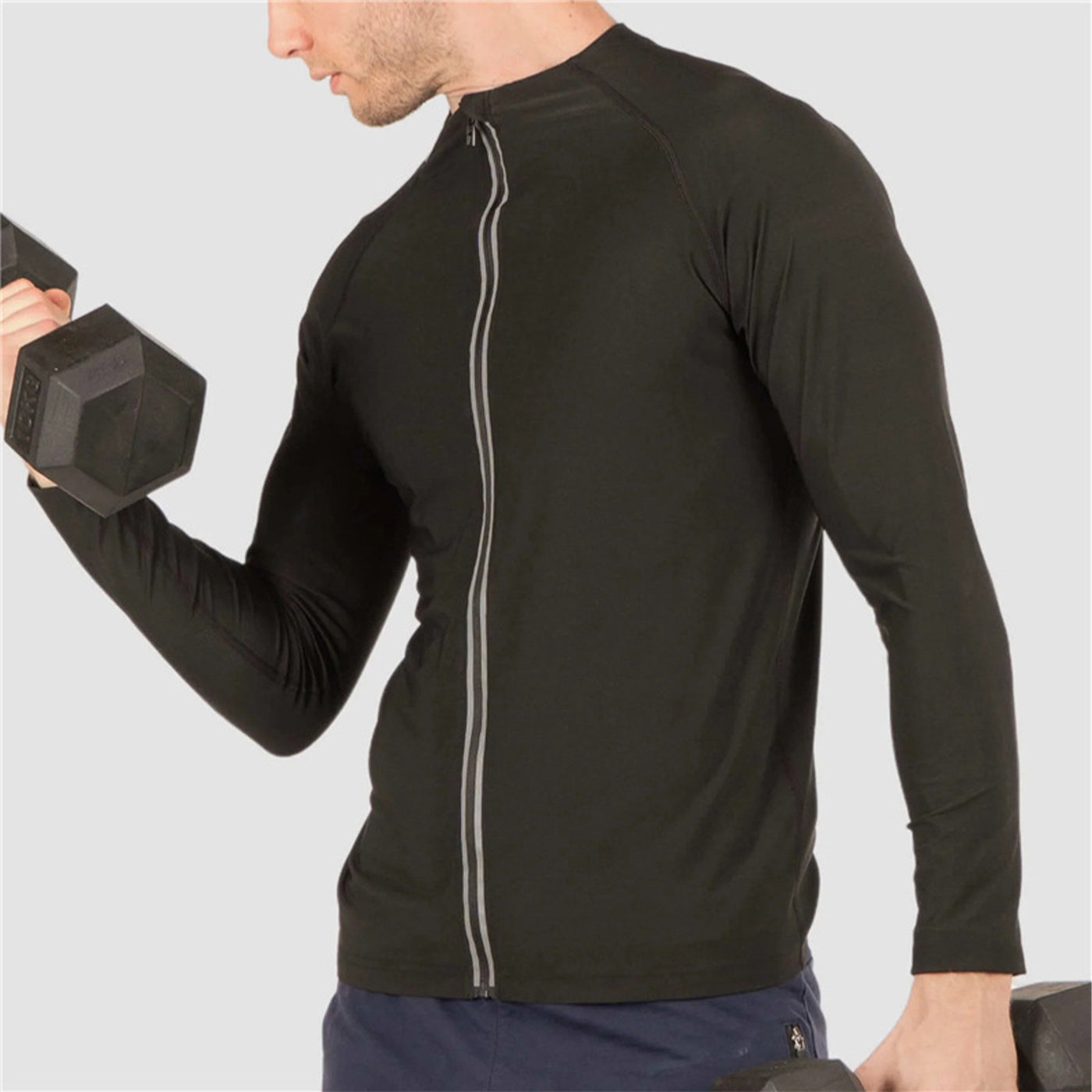 Long Sleeve Men's Zip Vest