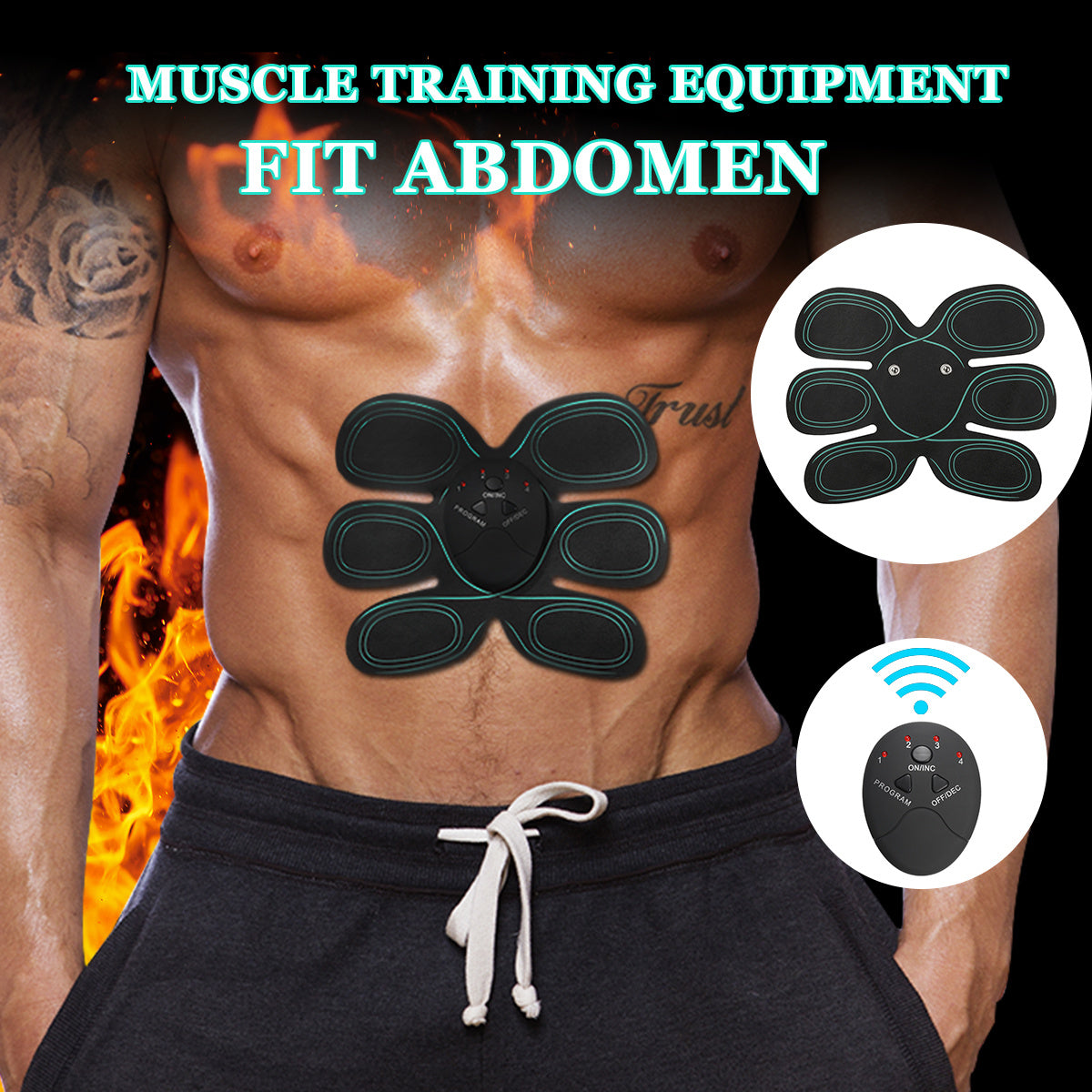Electro stimulation Abs and Biceps Trainer